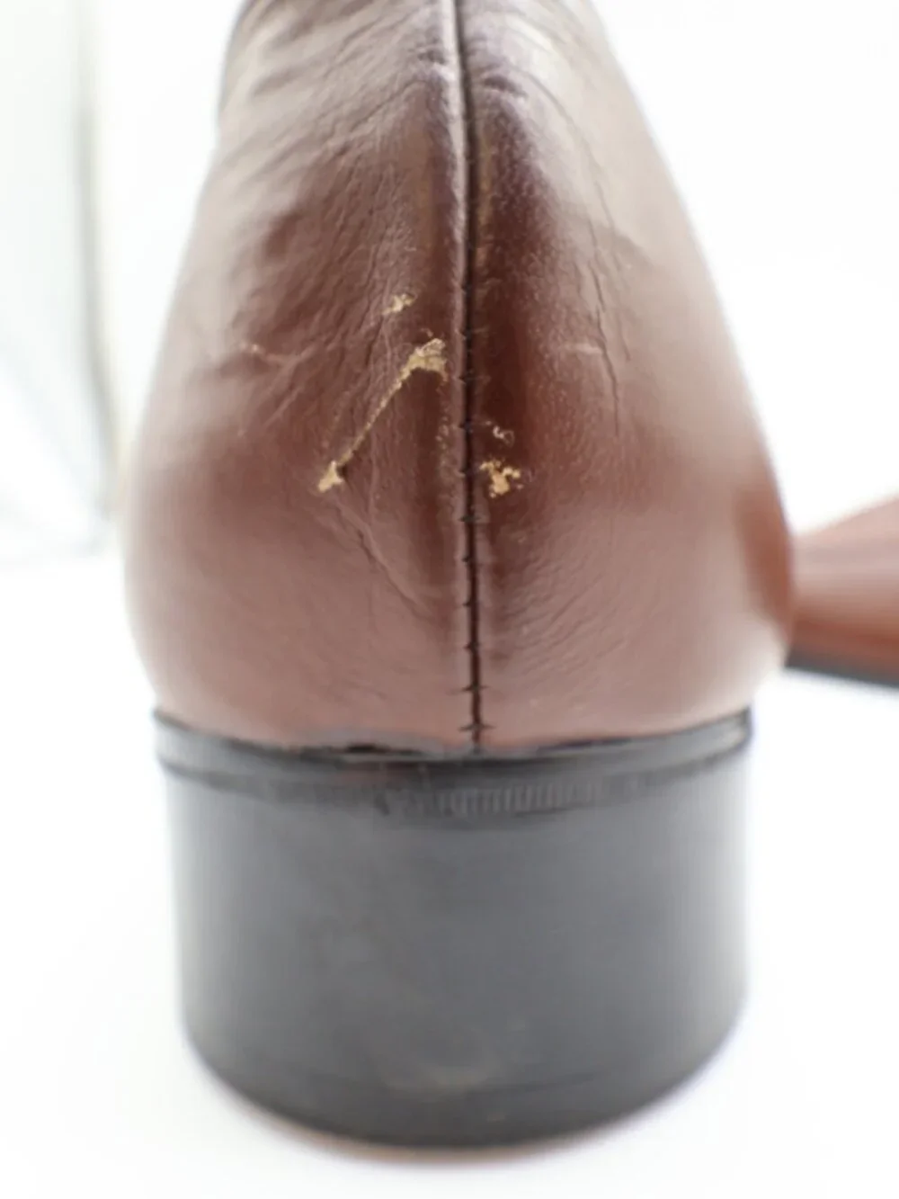 James Pepper Vintage 80s Derby Dress Shoes Mens 12 Brown Leather NOS